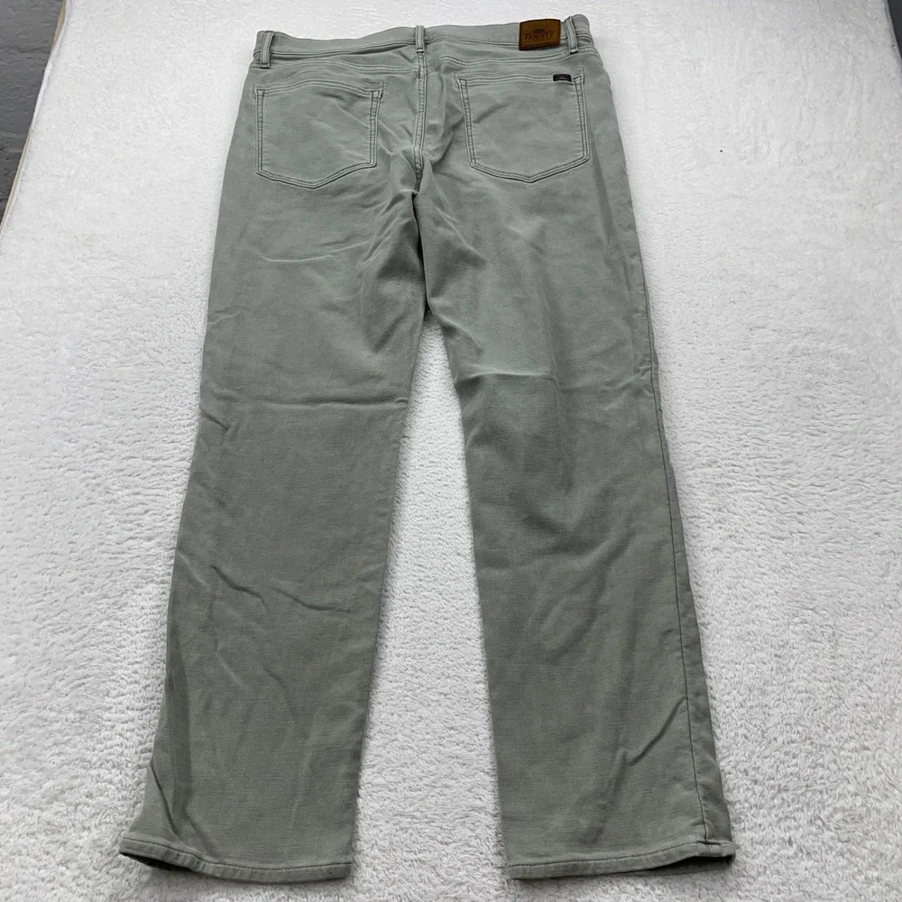Faherty Brand Mens Size 40 Gray Slim‎ Fit Denim Pants Casual Everyday Trousers